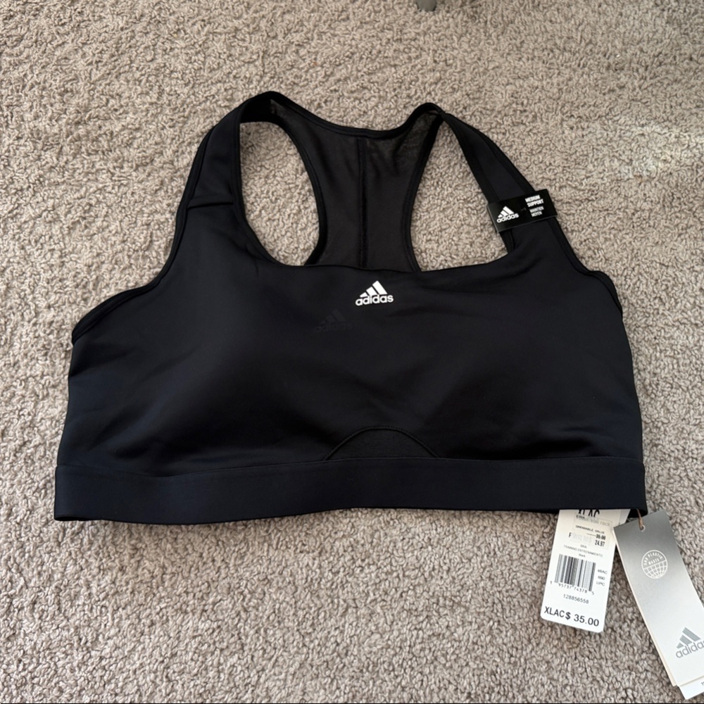 Adidas Black Performance Sports Bra
